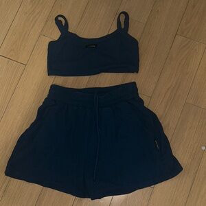 Dark Blue Two-Piece Set